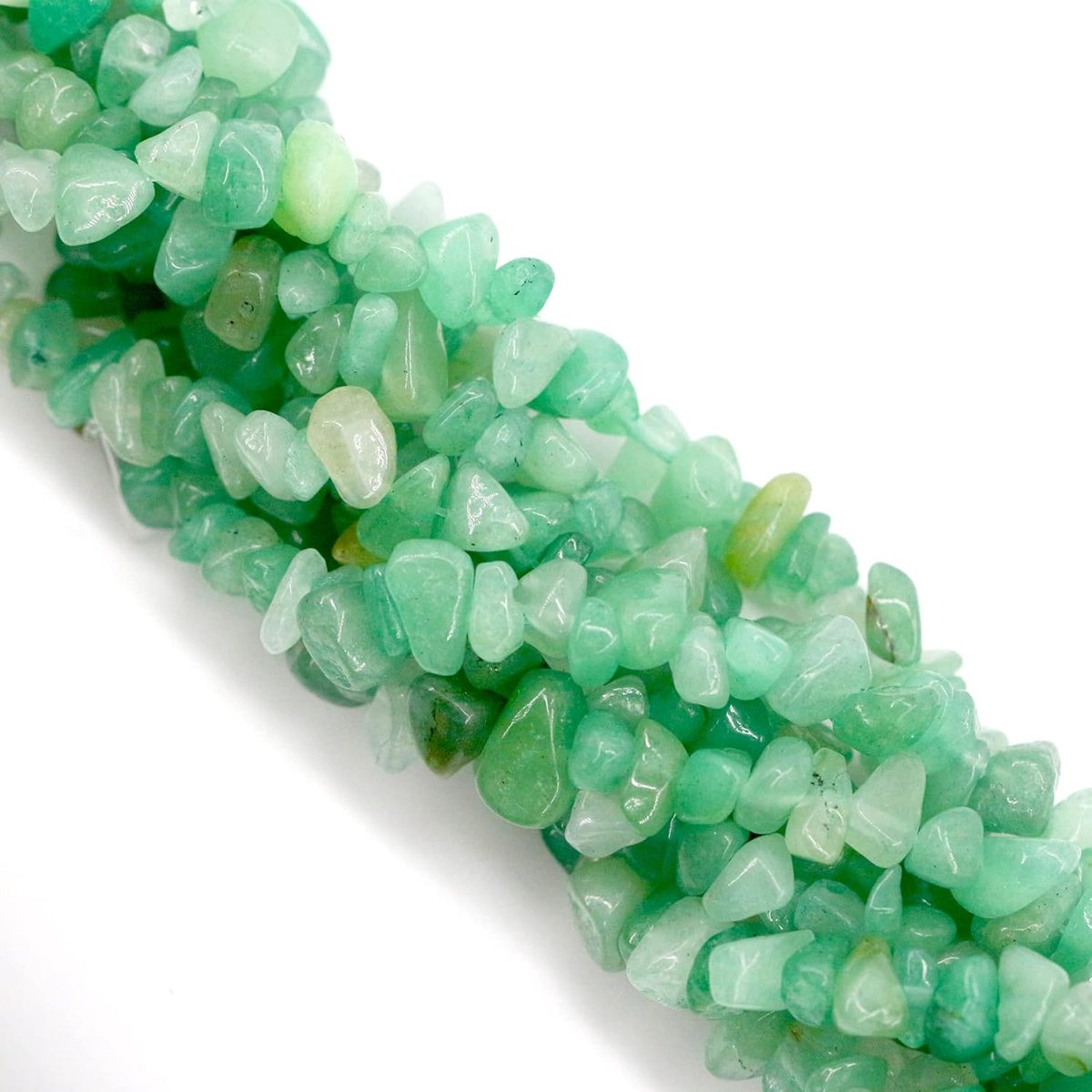 onregelmatige edelstenen, ongeveer 5mm-8mm chips stenen kralen met gaten, voor DIY sieraden maken en decoratie, 35 inch (groene Aventurine)