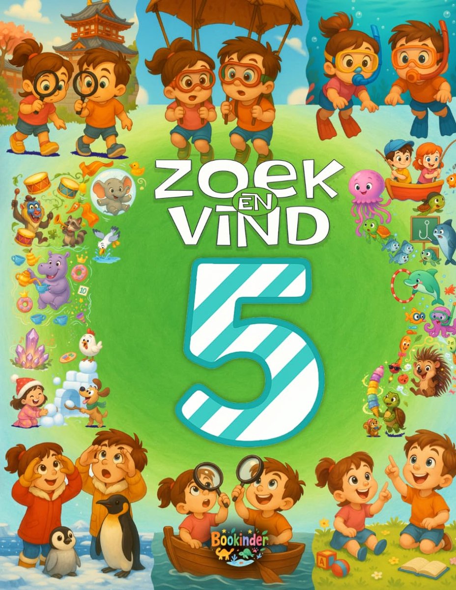 Spelletjesboek voor 5-jarigen - Zoek en Vind - Leuke puzzels - Stimuleert de ontwikkeling - SnelShoppen