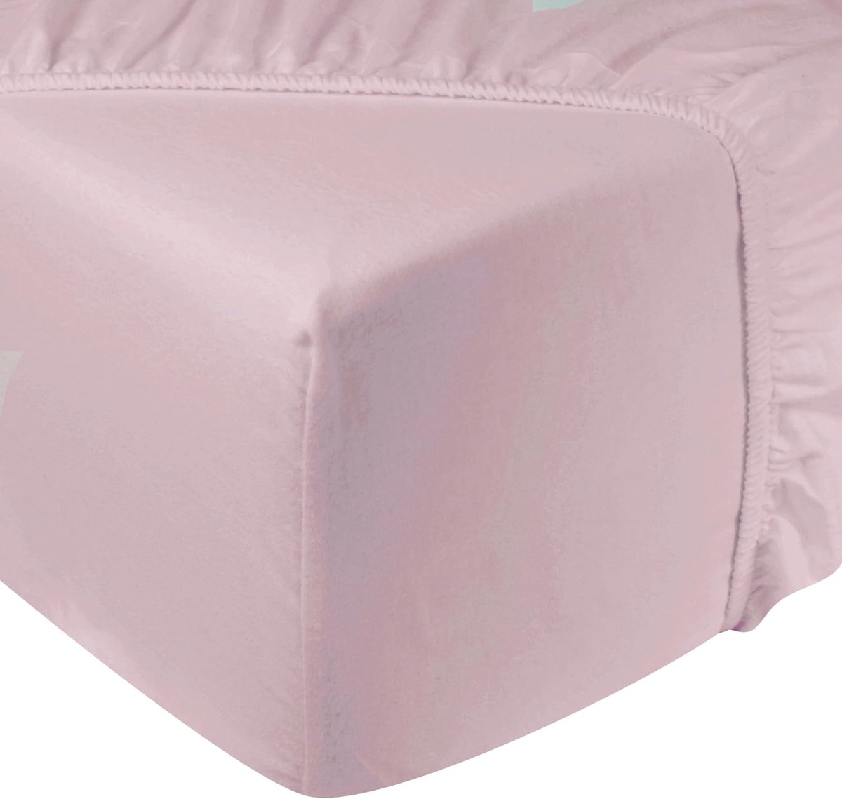 Fitted sheet 90x200 cm - flanel - lichtroze - superzacht katoen - SnelShoppen