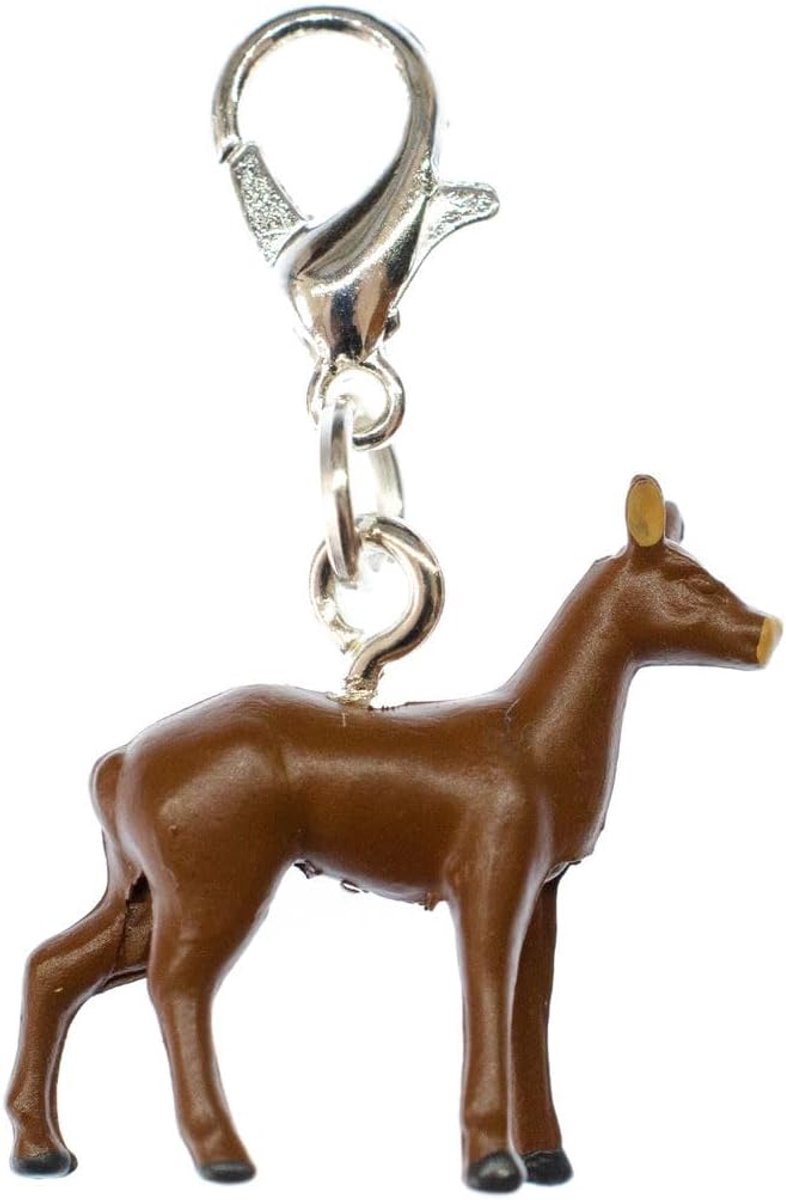Hert Charm Hanger Dier Hert Fawn Bruin 15 Mm - Handgemaakte Mode Sieraden - Armband Enkelband Rits