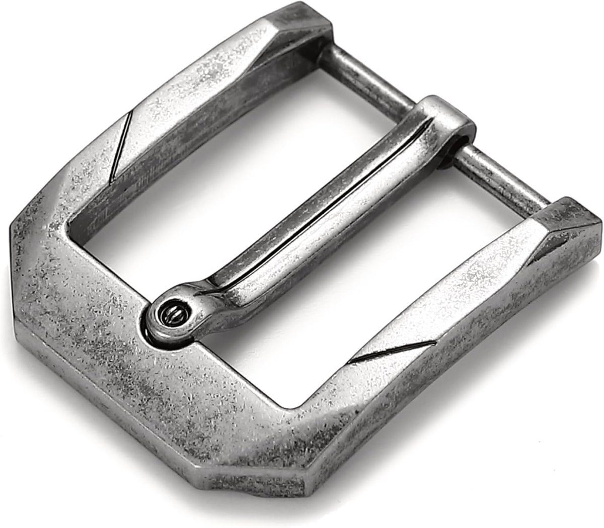 gesp heren 40mm breedzilver - riemgesp voor 38-40mm - hoogwaardige metaallegering reservegespoud GS40016-AS antiek zilver