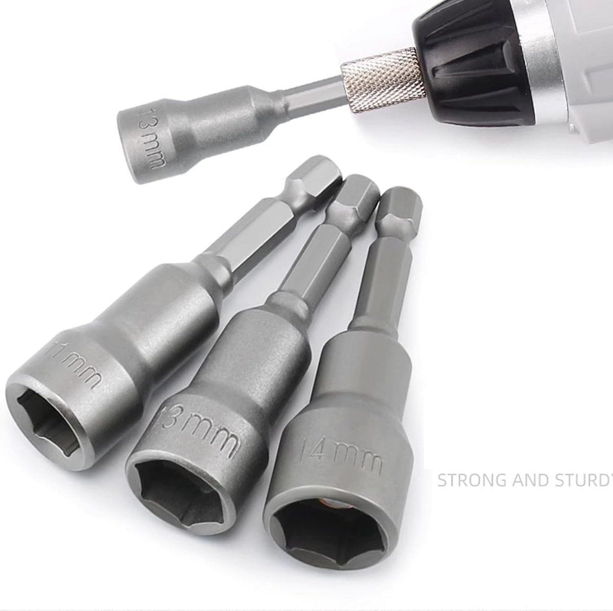 Driver Socket 1 STKS 10mm 1/4" Hex Shank Bit Socket Magnetische Moer Setter voor boren, Moer Driver en Impact Socket Adapter
