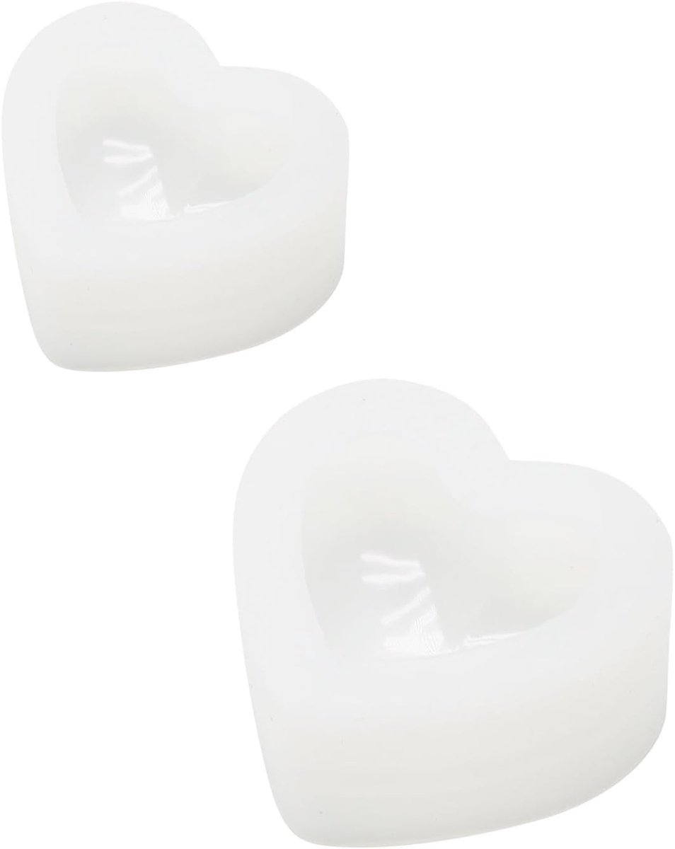 2 stuks 3D hartvorm siliconen vorm, siliconen vorm, siliconen vormen, hartvormig siliconen vorm, taartvorm, hartvormige hanger, voor doe-het-zelf handgemaakte zeep, hartvormige hangers
