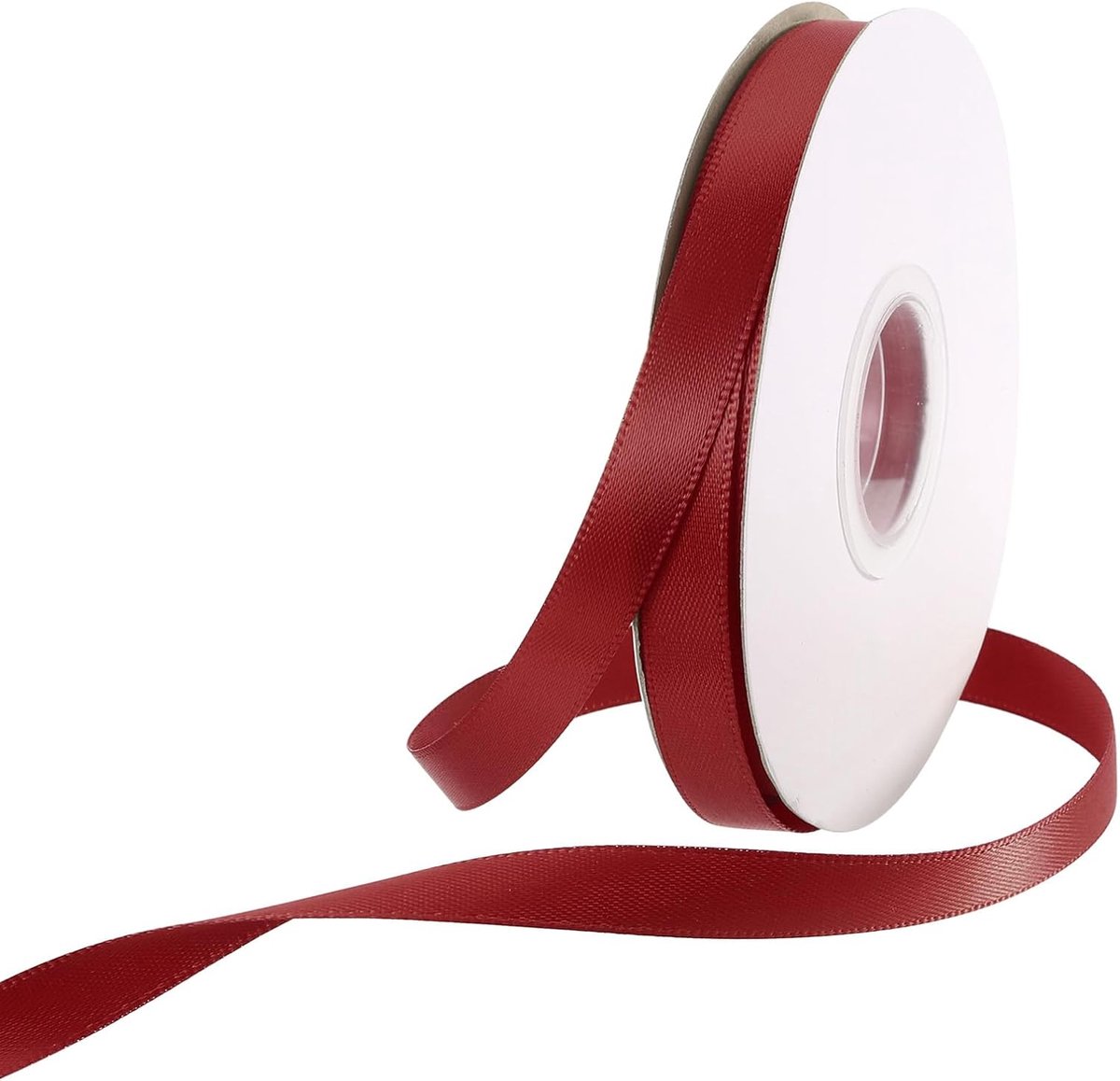 10mm Satijnen Lint 46m Dik Dubbelzijdig Grosgrain Zijdelint, [voor Geschenkverpakking, Haarbogen, Bruiloft, Taart, Bloem] - 45,72 m/150 voet/ Bourgondië Rood
