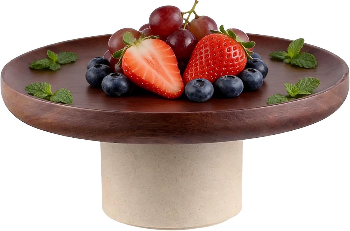 Fruitschaal 16,5 x 8 cm / 21,5 x 9,5 cm fruitschalen van hout voor tafeldecoratie, decoratieve schaal voor keuken eetkamer (16,5 x 8 cm)