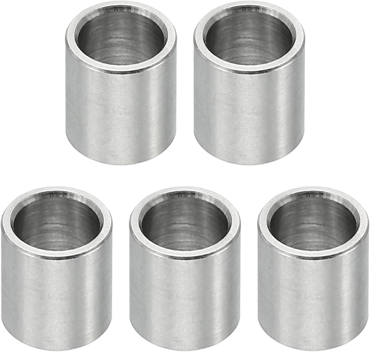 M6 roestvrijstalen afstandhouders, 5 stuks metalen afstandhouders roestvrij staal 6,1 mm ID x 8 mm OD x 8 mm L roestvrij staal afstandhouder schroef afstandhouder ronde voor 1/4" of M6