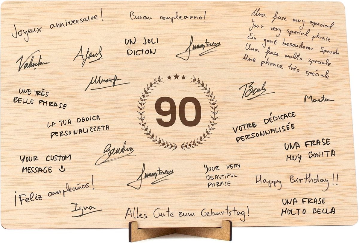 Felicitatiekaart 90e Verjaardag | Cadeau & Originele Decoratie | Wenskaart voor Man Vrouw 90 Jaar Vader Moeder Opa Oma (90)
