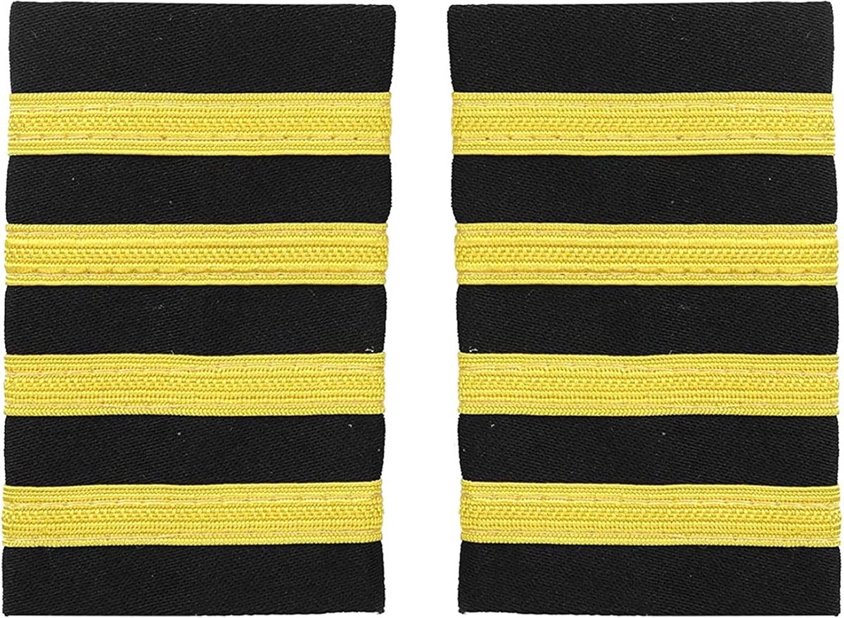 Pilotenuniform epauletten traditionele professionele pilotenvlieger epauletten epauletten badge met gouden strepen