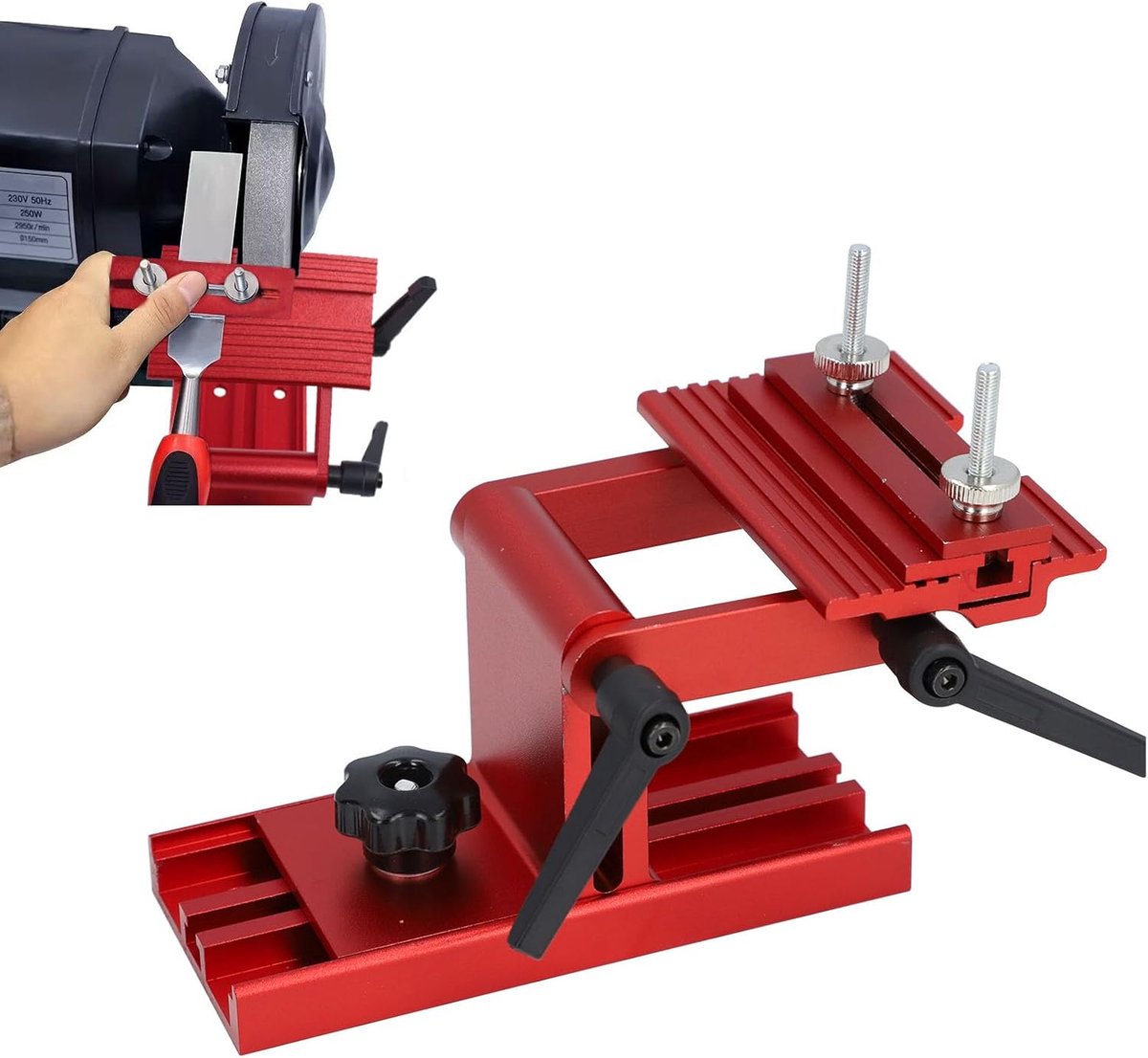 Vervangende Gereedschapssteun Slijpmal voor 6 Inch of 8 Inch Bankslijpmachines en Schuurmachines, Eenvoudig Honen van Gereedschap, Geschikt voor Messen Tot 2,5 Inch