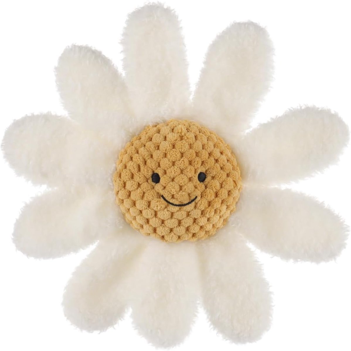 Lamb Baby Lovey Daisy Zachte rammelaar, pluche bloemen voor pasgeborenen, vanaf 0 maanden, zachte rammelaar (witte madeliefjes)