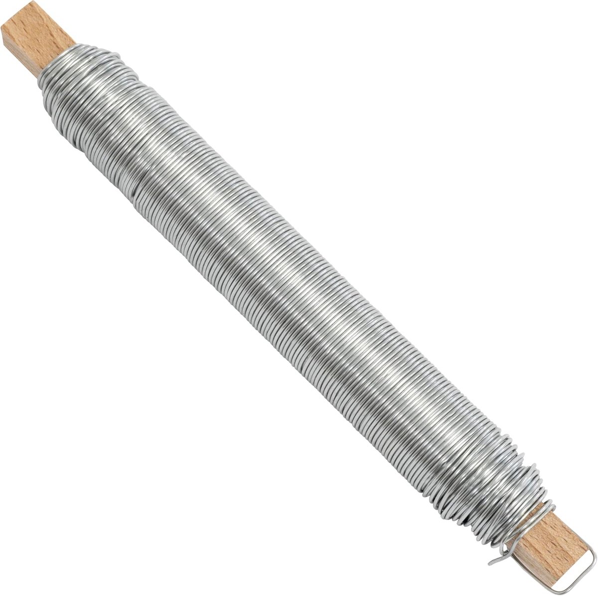 - C74465 - spoel bloemendraad 0,7 mm x 38 m - metaal - zilverkleurig