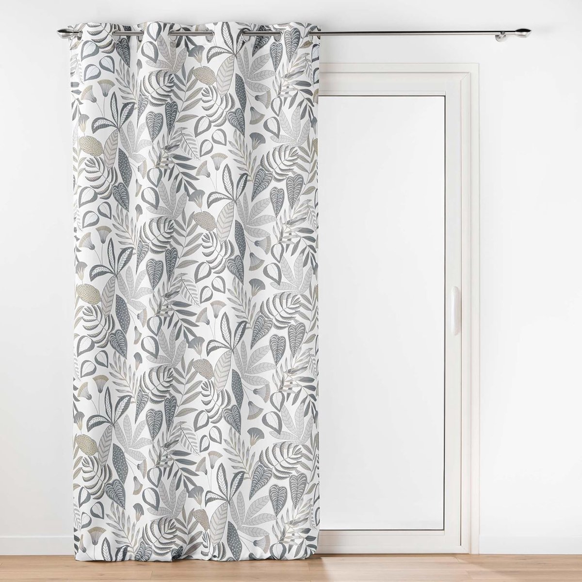 douceur d'intérieur, Gordijn met ogen (140 x 280 cm) Tilda wit, bedrukt polyester