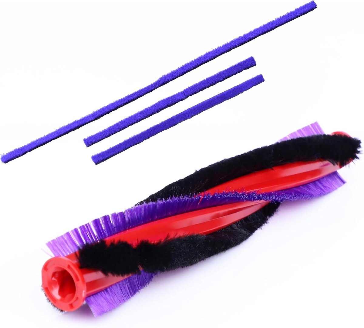 225 mm borstelrol voor Dyson V6 DC59/DC62/SV03 stofzuiger vervangen, roterende borstel, 1 borstelrol 225 mm, 3 stuks blauwe pluche strips, vervanging