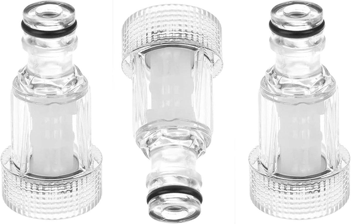 pistool adapter, 3 stuks kunststof machine waterfilter 3/4 inch hogedrukreiniger slang connector 3/4 inch tuinslang aansluiting geschikt voor tuin huis connectoren