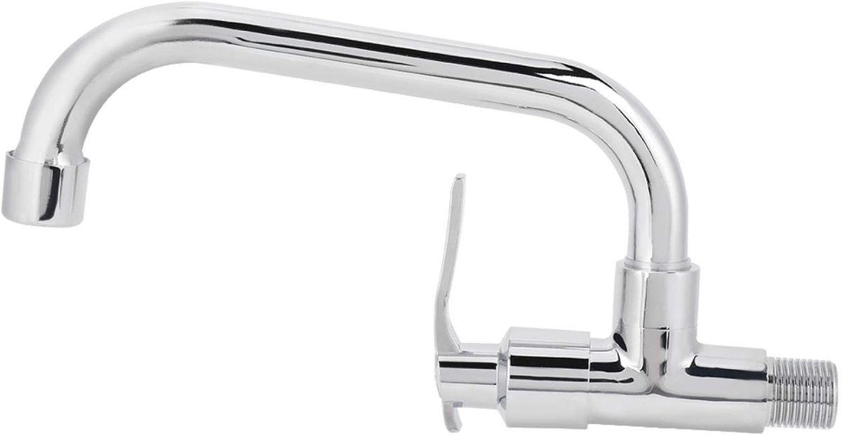/ 2in wandmontage kraan gootsteen kraan, 360 ° roterende gootsteen waterkraan met enkele handgreep enkele koudwaterkraan voor thuis keuken gebruik(LQ-3093 20 cm)