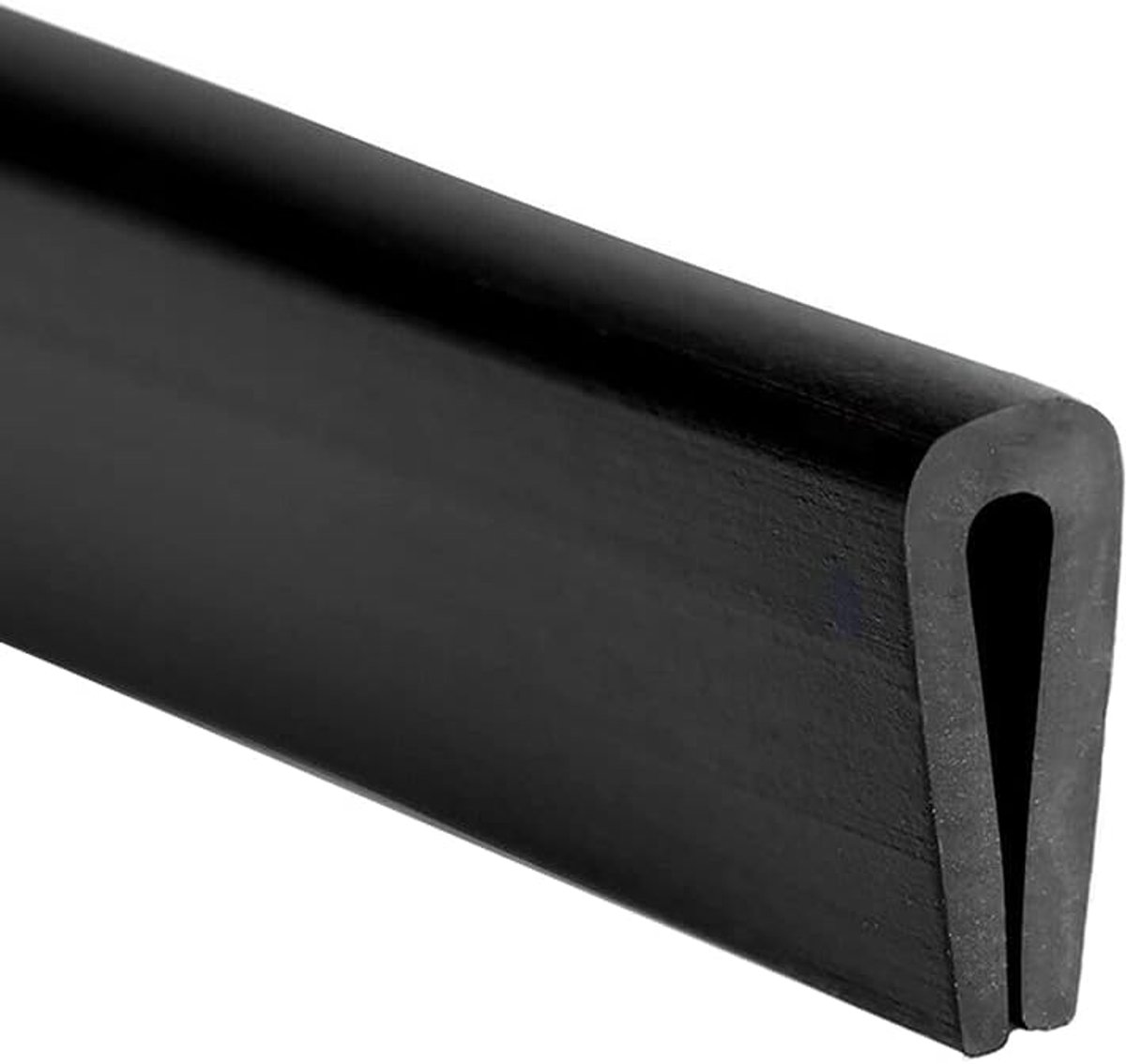 rubberen randafwerking (U-profiel), van pvc, ter bescherming van scherpe metalen randen, geschikt voor materiaal van 2,3 mm dik (3,05 meter)