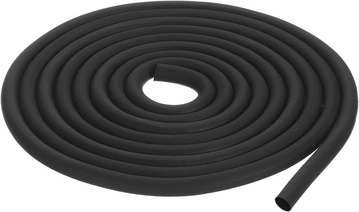 Afdichtingskoord, rubberen afdichting, rond, afdichtingsrubber, 7 mm afdichting, 2,5 meter lang, rond koord, EPDM-rubber, voegvulprofiel voor voegen, doe-het-zelf afdichting, lagerpads