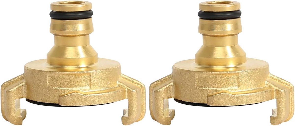 snelkoppeling, 2 stuks tuinslang, snelkoppelingen, snelkoppeling met 1/2 inch steekkoppeling, klauwkoppeling, adapter voor tuinslang, connector, steekkoppeling