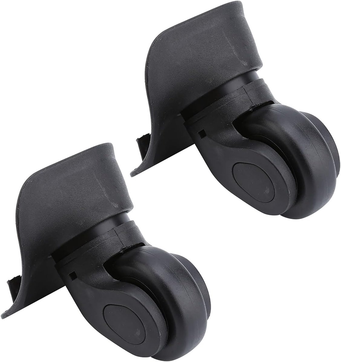 2 stuks bagage koffer wiel links en rechts bagage draaibare koffer wielen reserveaccessoires voor trolley koffer, zwart.