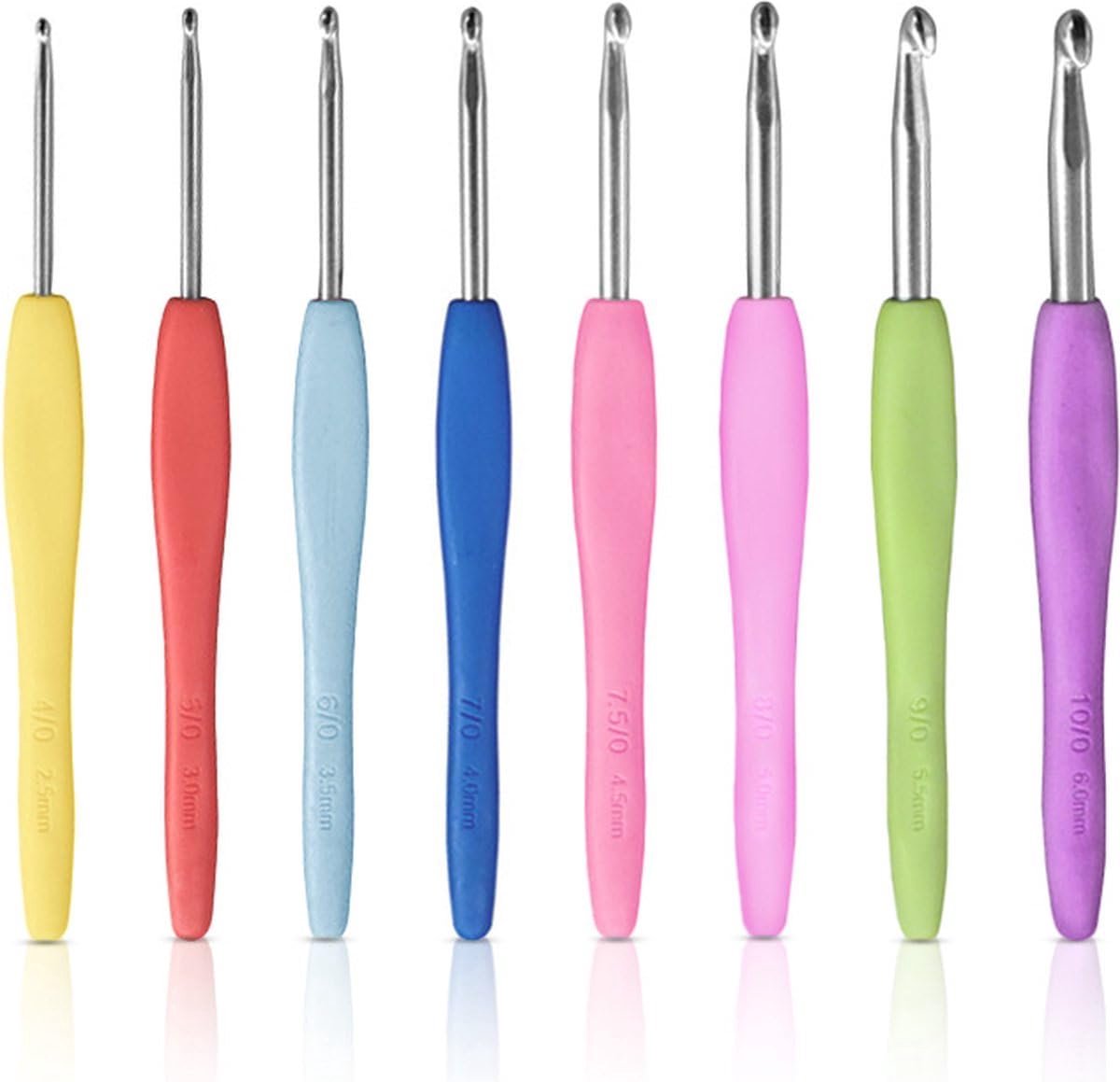 Haaknaalden met softgrip – 8-delige