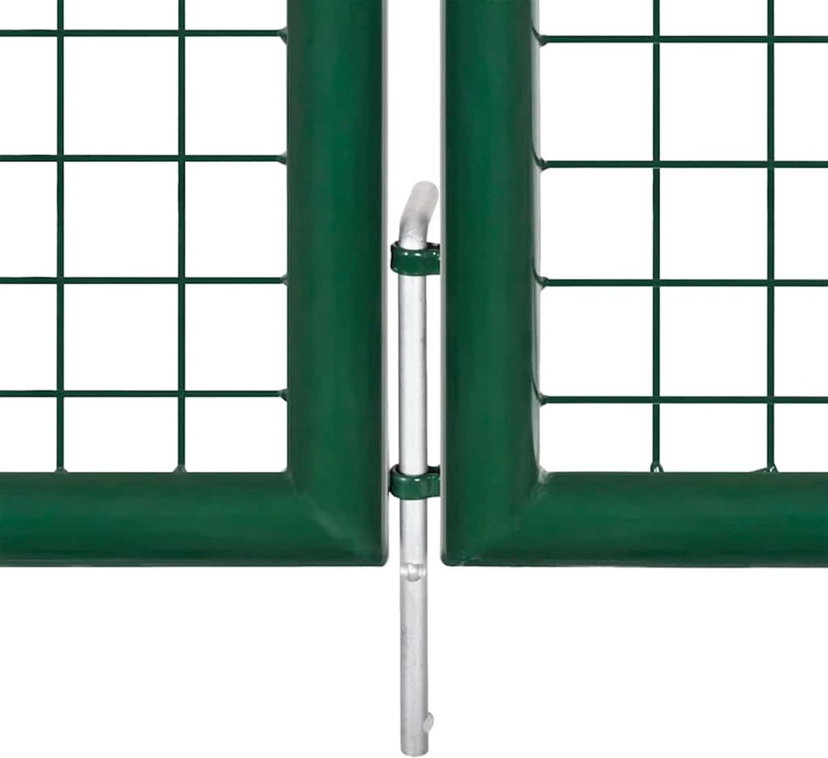 tuinpoort, tuindeur, hekhek, tuinhek, tuinhek, tuinpoort, metalen poort, tuinpoort, opritpoort, dubbele vleugels, poort, staal, 400 x 75 cm, groen