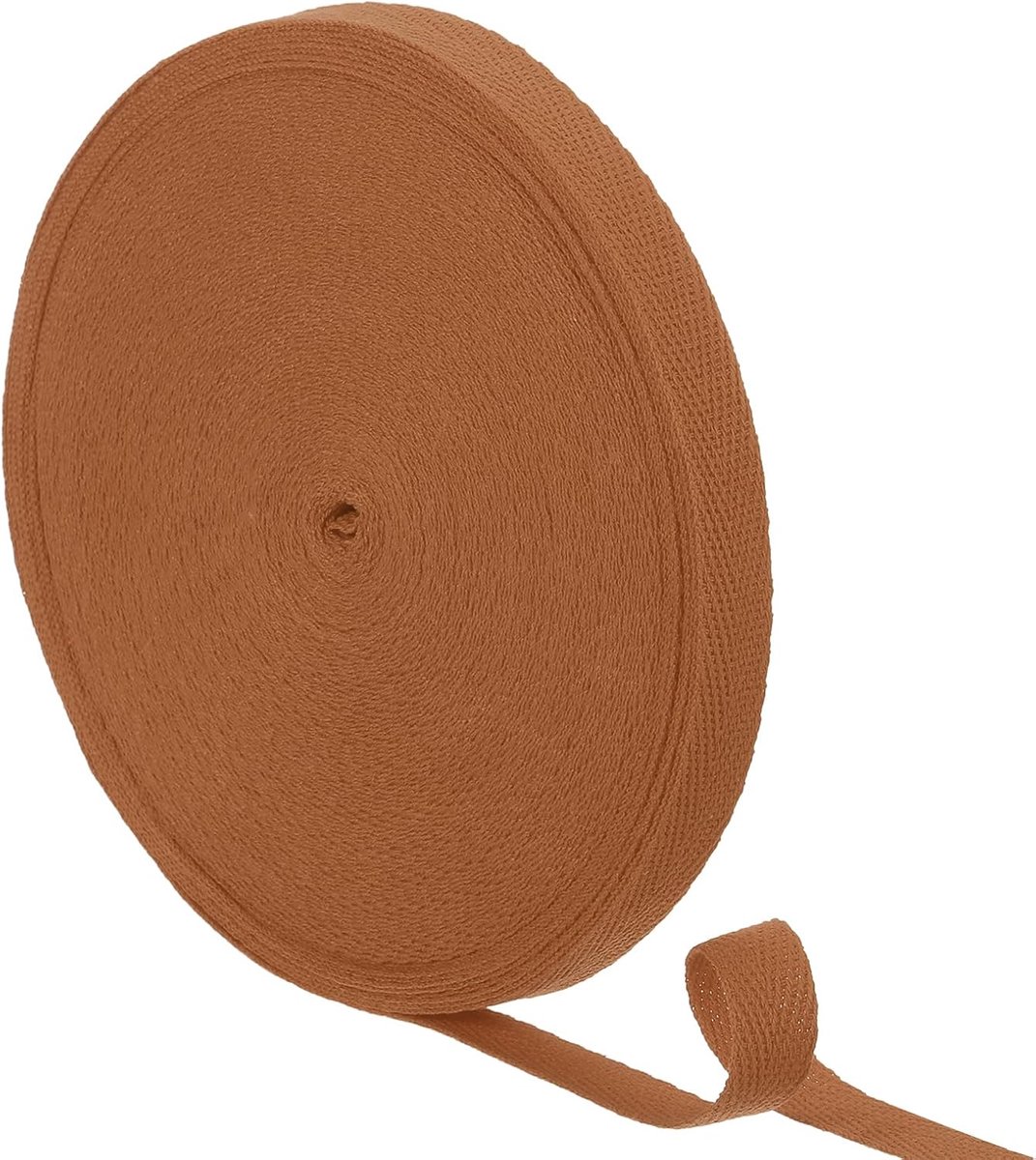 23 Iarde Twill-lint van katoen, 1/2 inch visgraatlint voor kleding, naaien, knutselen (aardebruin)