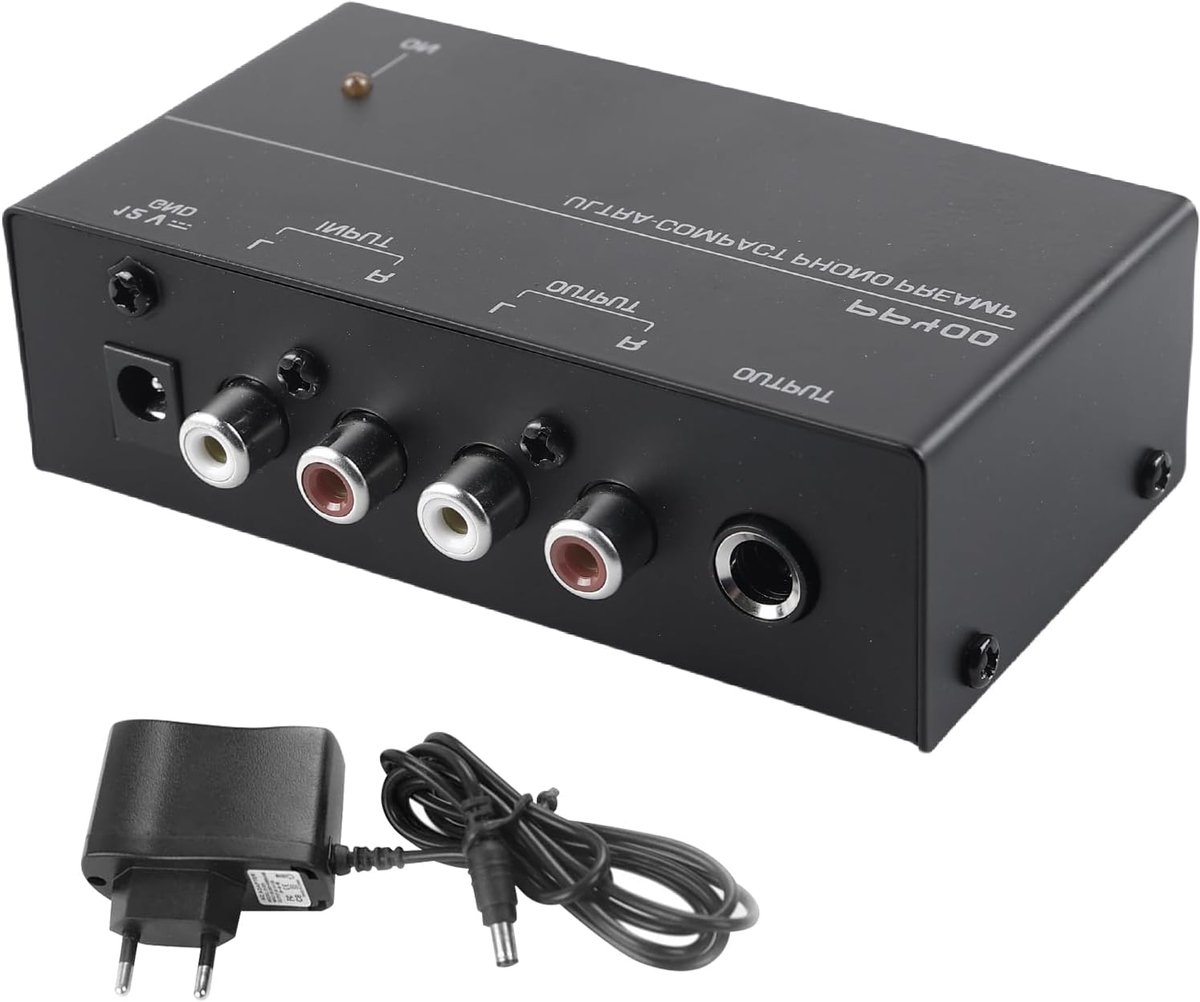 Phono Voorversterker, platenspeler, voorversterker voor platenspeler, phono-voorversterker met Mm scansystemen, phono preamp voor platenspeler met DC 12V voeding, RCA input en output
