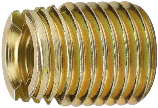 Schroefdraadinzetstukken, Akozon 20 stuks 302 Koolstofstaal Zelftappende schroefdraad Inzet Schroef Reparatieset (intern M12* 1,75 Extern M16*1,5: 22mm) — afbeelding 4