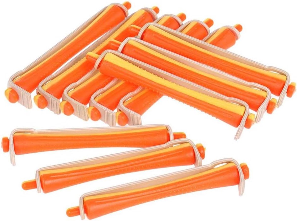 12 stks Wave Staven Salon Haar Roller Rubber Band Curling Curler Perm Kappers Styling Staven DIY Haar Tool - 10 mm