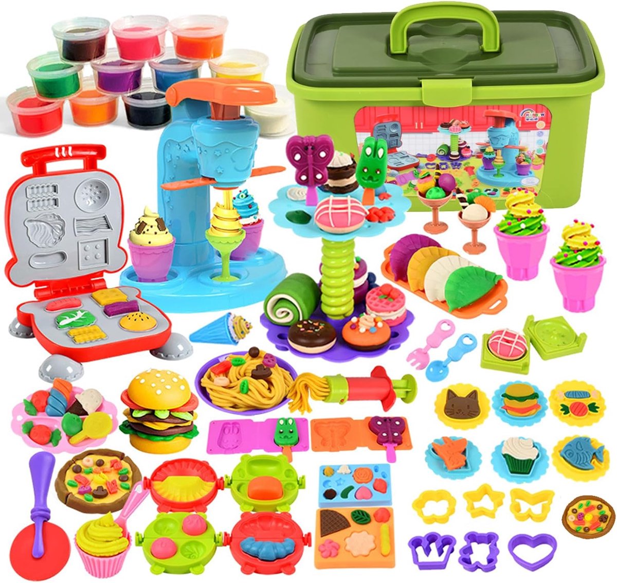 klei,Kleiset,Keukenspeelset,creatieve polymeerklei set,voor 3 jaar en Ouder,Creatief Cadeau voor Jongen of Meisje,Ideaal DIY Cadeau voor kinderen