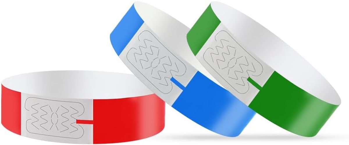 Polsbandjes voor evenementen, 300 stuks, papierachtige armbanden, papieren polsbandjes, neonpolsbandjes, festivalpolsbandjes voor evenementen, armbanden, feestpolsbandjes voor evenementen