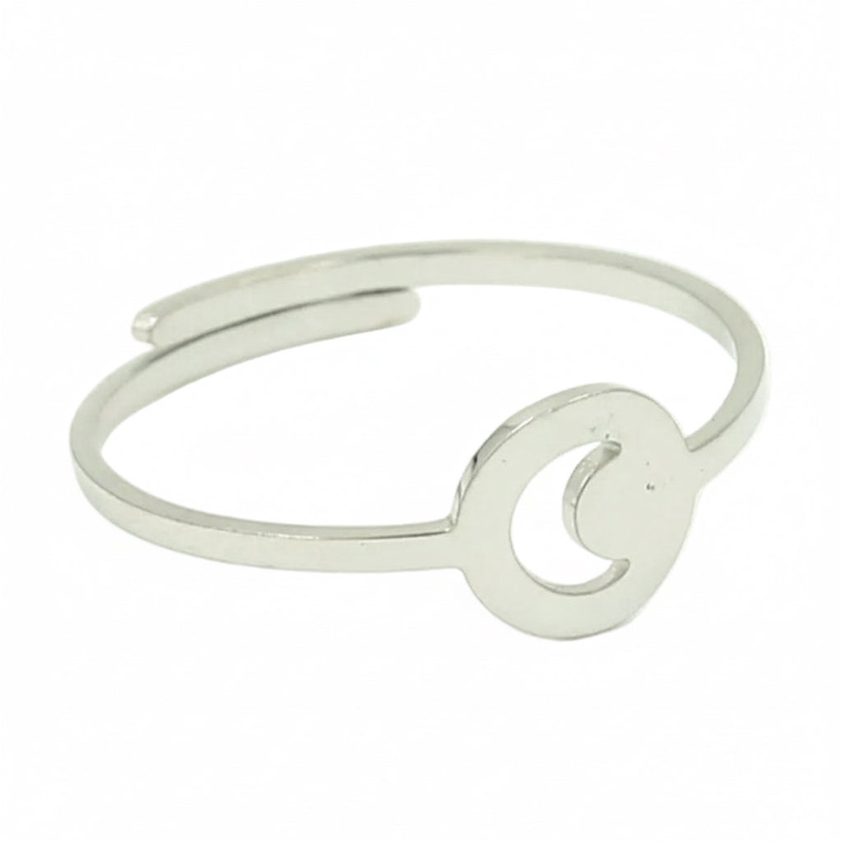 Michelle Bijou Ring Maan zilver one-size