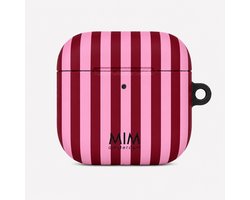 MIM Amsterdam - Sugar rush - Geschikt voor AirPods 4 - AirPod hoesje - Strepen print - AirPod hoesje met print - Shockproof- Cover voor AirPods - Trendy AirPod case