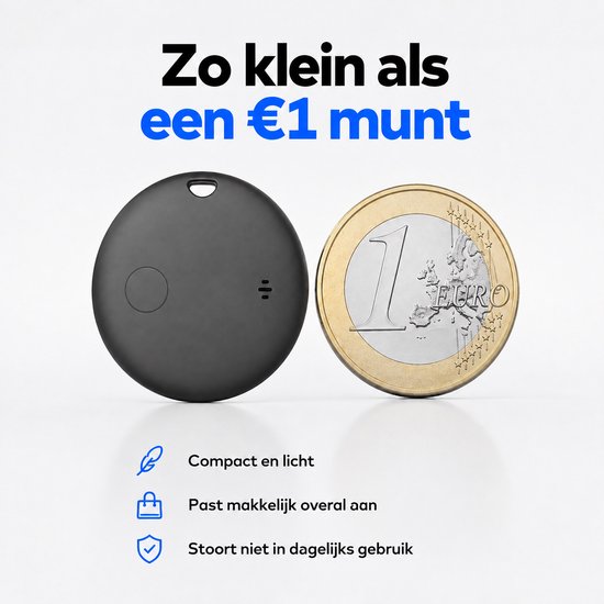 GPS Tracker - Werkt met Apple Find My & Android Find My Device - Locatie Tracker - Waterbestendig - Vervangbare batterij