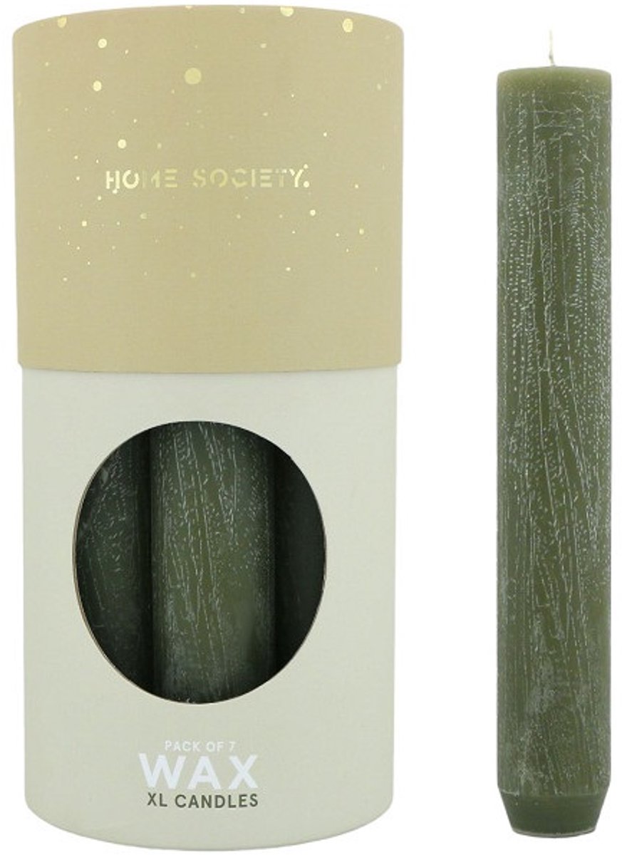 Home Society - XL Dinerkaars - Doos 7 stuks - Groen - Rond 3,4 cm - 21 cm lang