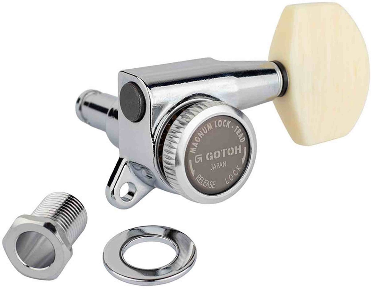 Gotoh GTH14155 SG381 stemmechanieken met Magnum Lock Trad and M01 knoppen, 3L3R, chroom