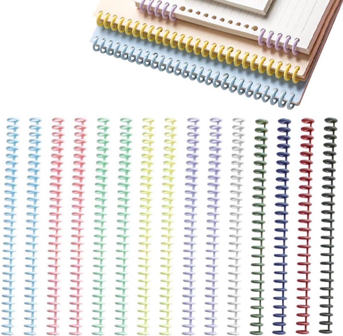 Binding Combs 30 gaten - Plastic ringbanden - 10 kleuren - Ideaal voor documenten en notities - SnelShoppen