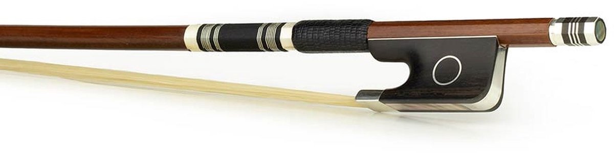 ELS BA-90-R viola bow, 4/4, HQ pernambuco, round stick, full silver mounted with silver thumb protection