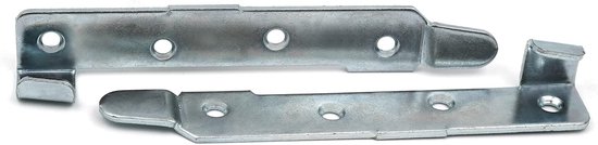Set van 4 bedbeslagen, bedverbinders voor lattenbodem, meubelverbinders, complete set om te schroeven, 145 mm — afbeelding 4