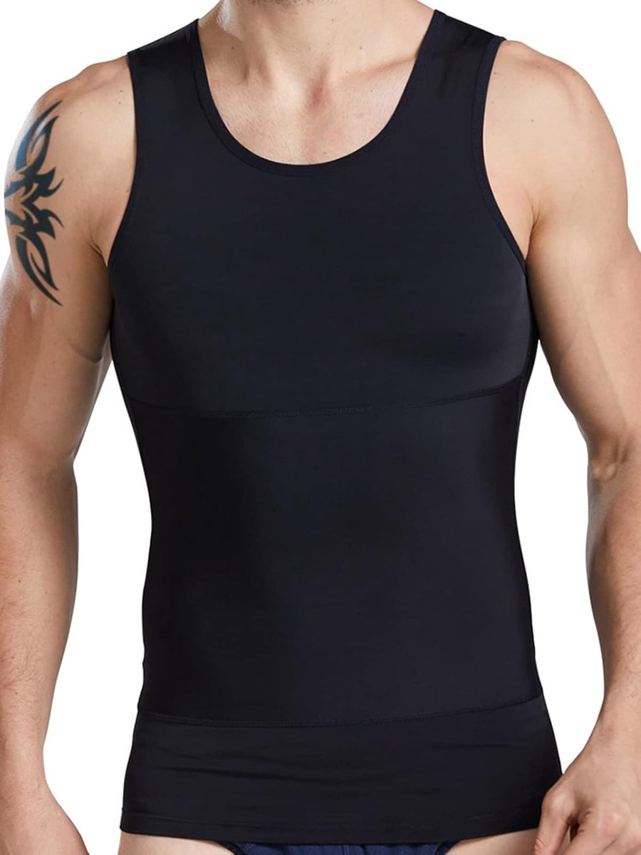 Ondergoed Tanktop Heren | Buikcorrigerend Body Shaper Figuurvormend Ondershirt voor Heren | Sport Fitness Body Shaper