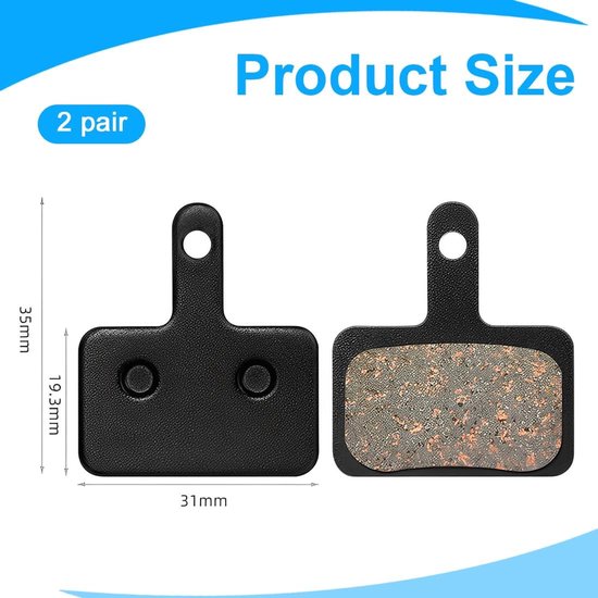 2 stuks fietsschijfremblokken, geschikt voor Tektro Shimano TRP Deore Br-M575 B01s Mt200 M525 M515 T615 T675 M505 M495 M486 M485, mountainbike MTB e-bike remblokken vervanging — afbeelding 5