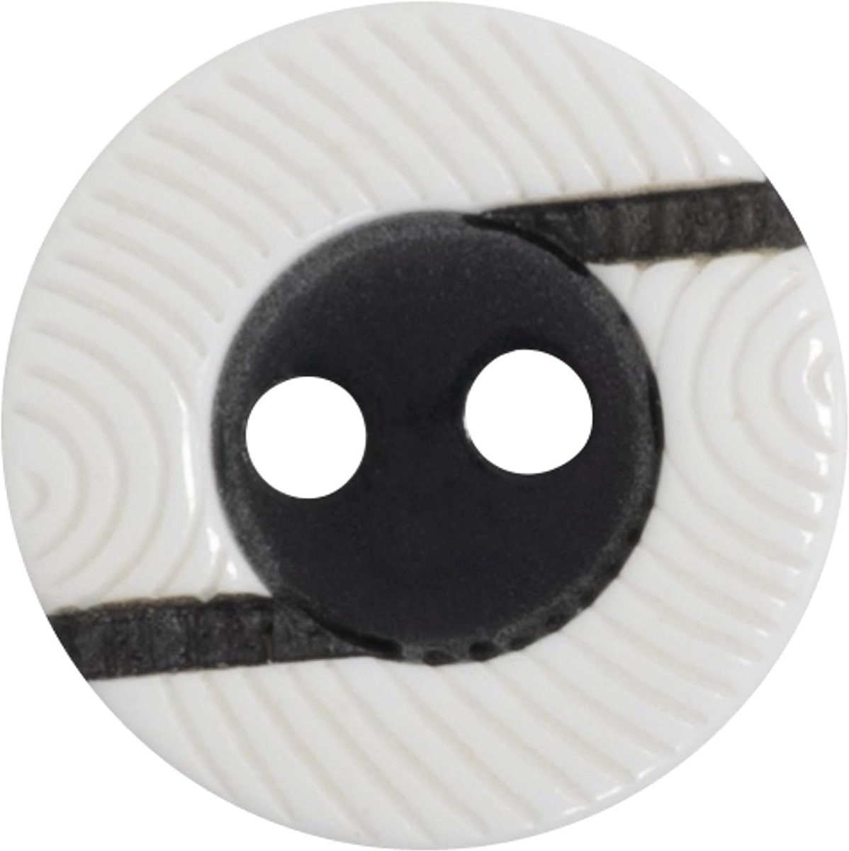 Knopen om aan te naaien Ø 12,5 mm met 2 gaten 20L L20 - Kleur zwart, wit - van kunststof - Opening 1,8 mm - creatief hobby kleine benodigdheden naaien