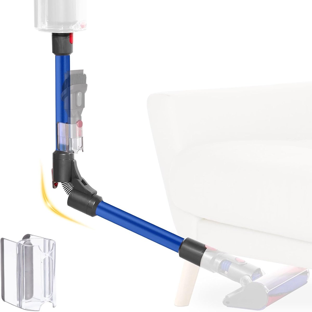 telescopische buis, compatibel met Dyson V7, V8, V10, V11, V15, G5, draadloze stofzuiger, verbeterde aluminium buis met snelsluiting voor reiniging onder het bed, banktafel (blauw)
