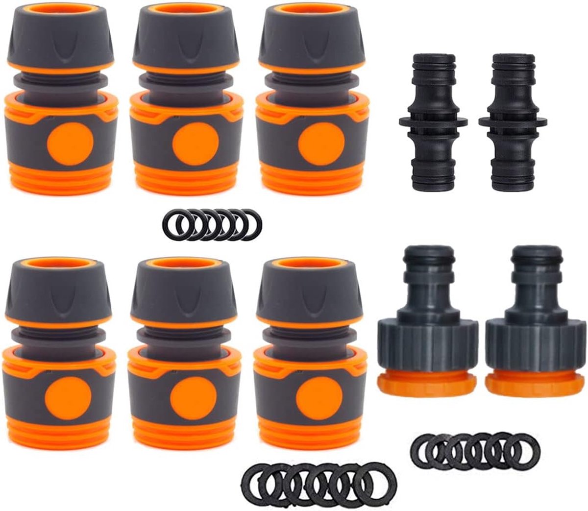 10 stuks, 1/2 inch, tuinslangaansluitset, slangaansluiting, snelkoppeling, accessoires voor tuinslang