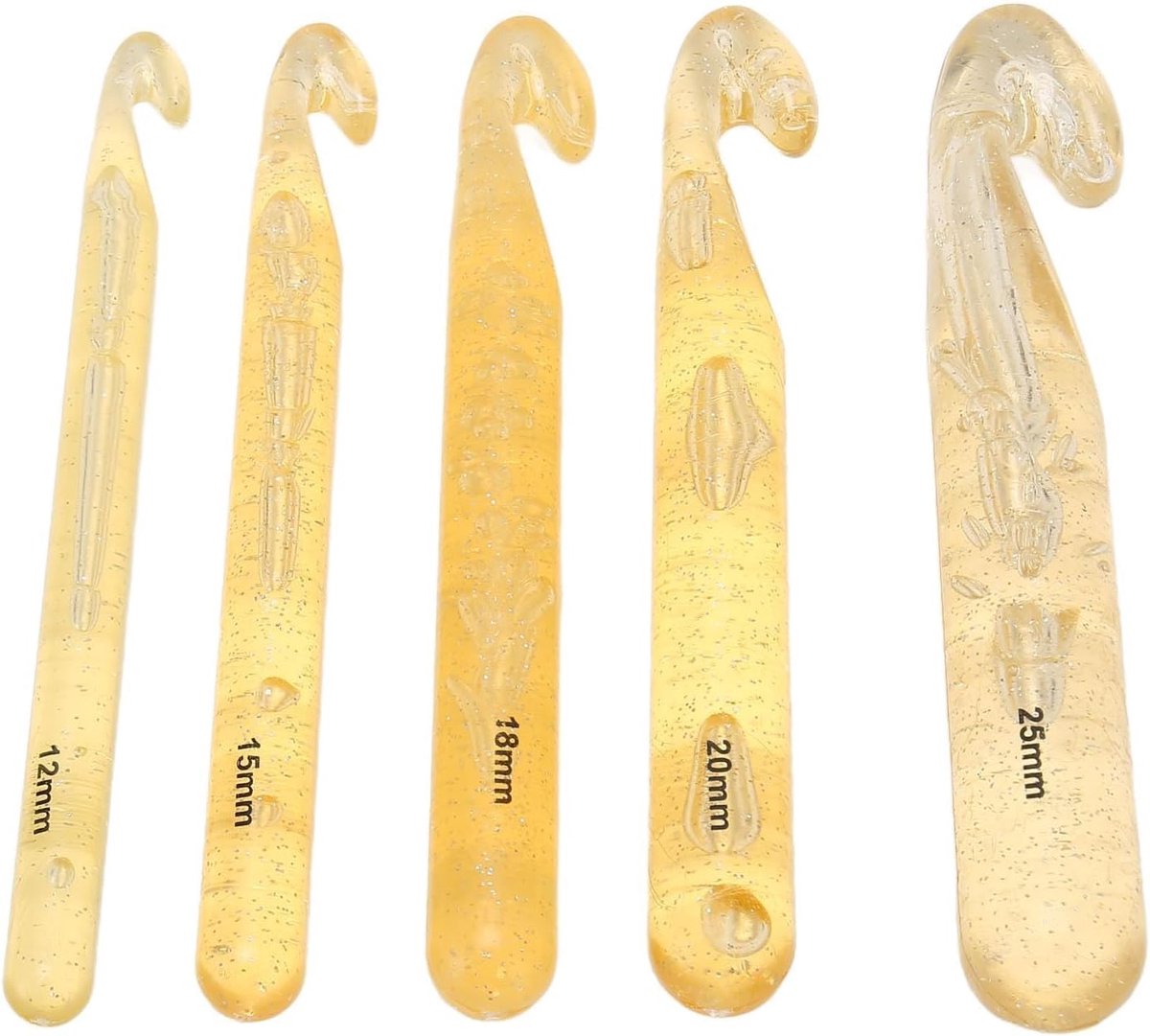 Haaknaalden 5 Stuks, Set Grote Plastic Haaknaalden, Breinaalden Van 12 Tot 25 Mm, Haaknaalden Set