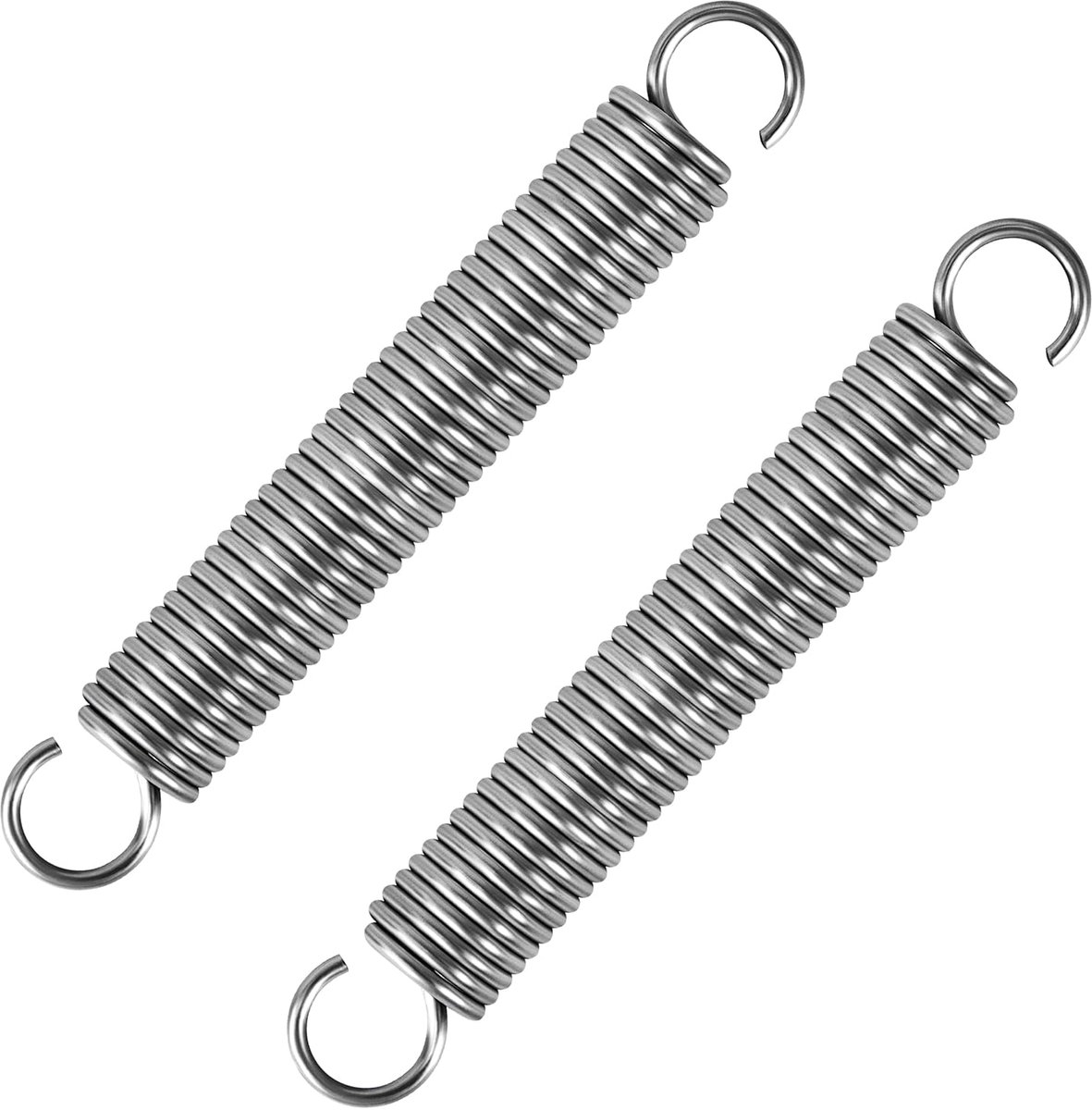 80 mm trekveer dubbele haak roestvrij staal draaddiameter 1,5 mm buitendiameter 12 mm trein 6 kg 2 stuks