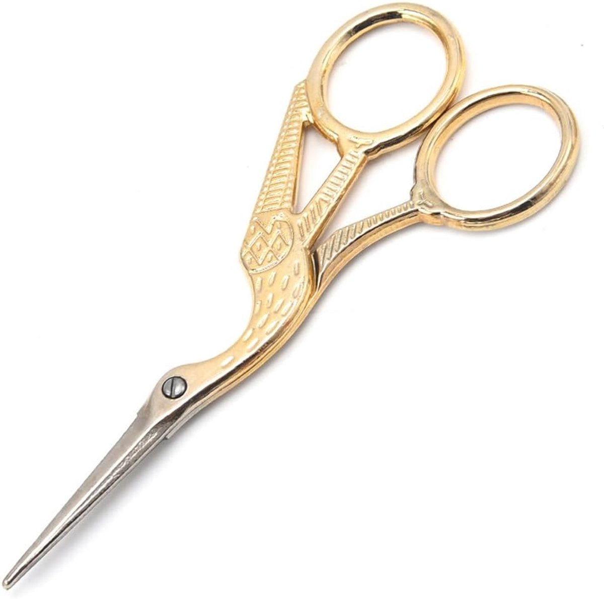 kleermakersschaar, 11,5 cm, roestvrij staal, klassieke punt, kraanschaar, handgereedschap, kleermakersschaar (zilver en goud)