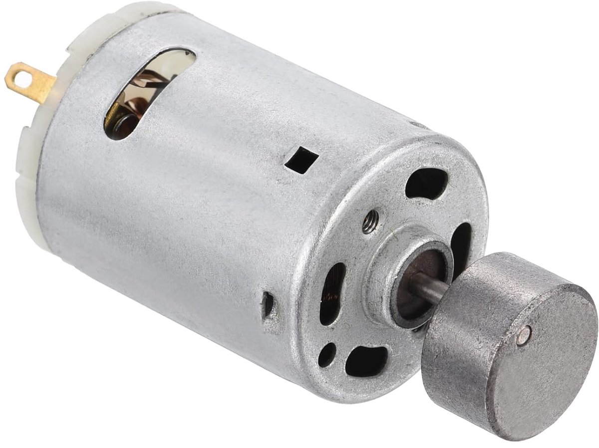 DC 12-24V 4700 U/min vibratiemotor x 1 stuk Hogesnelheids micro DC-vibratiemotor voor mini-ventilatoren, DIY-elektrica, [Silberton]