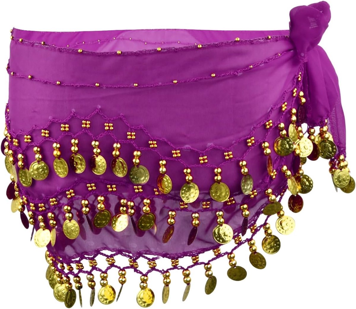 Buikdansriem voor dames, chiffon voor buikdans, buikdansrok met gouden munt voor partyshows