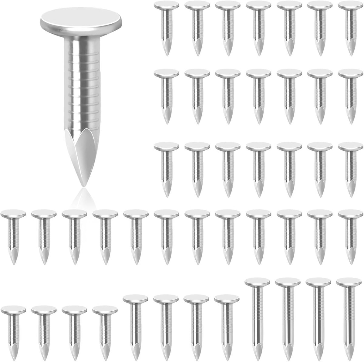 300 stuks 3/4 inch stalen dakvilt nagels zink gecoat dak vilt pinnen clout nagels Countersunk hoofd vilt nagels voor het vastzetten van schuren daken, dak vilt leisteen planken